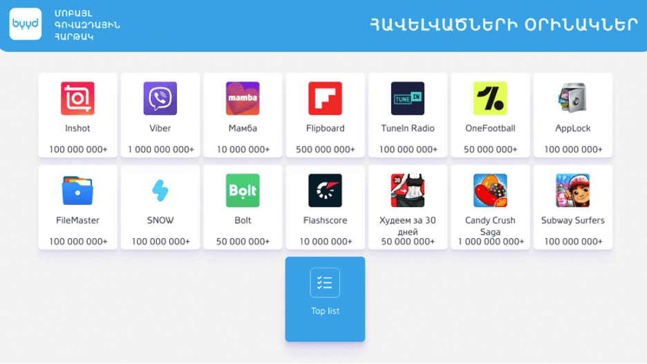 BYYD բջջային ամենամեծ հարթակն արդեն Հայաստանում է