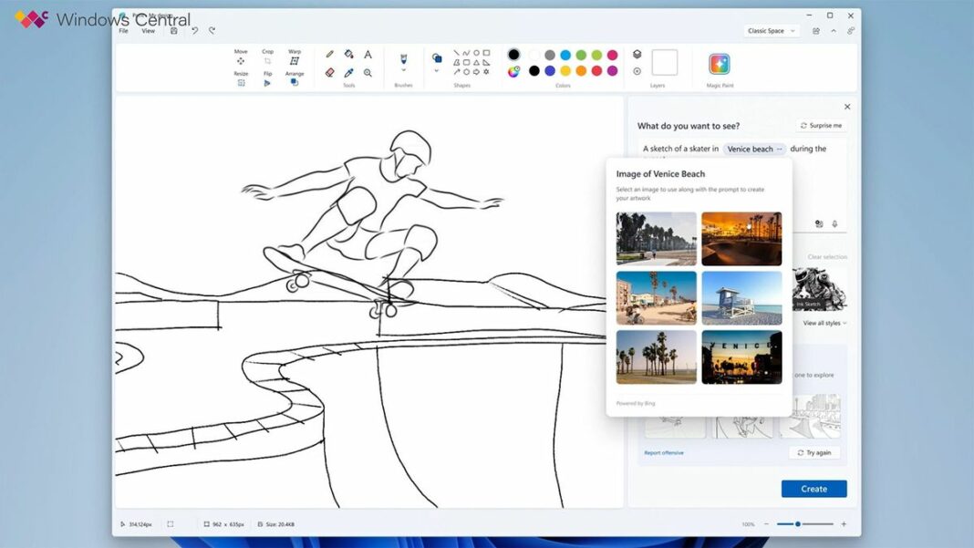 Microsoft-ը արհեստական բանականություն կներդնի Paint-ում