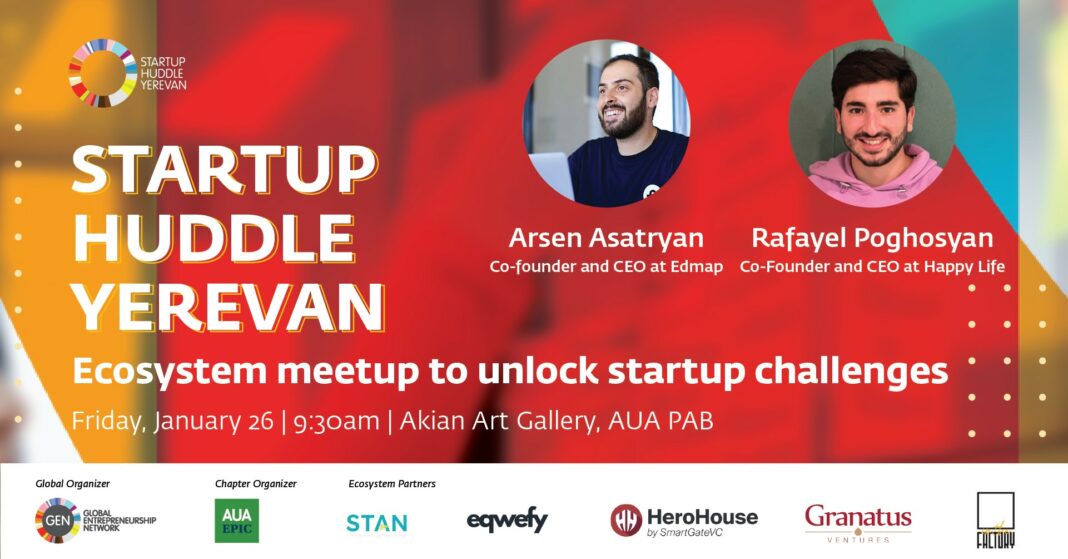 Կկայանա Startup Huddle Yerevan-ը՝ բացահայտելու համար ստարտափների մարտահրավերները