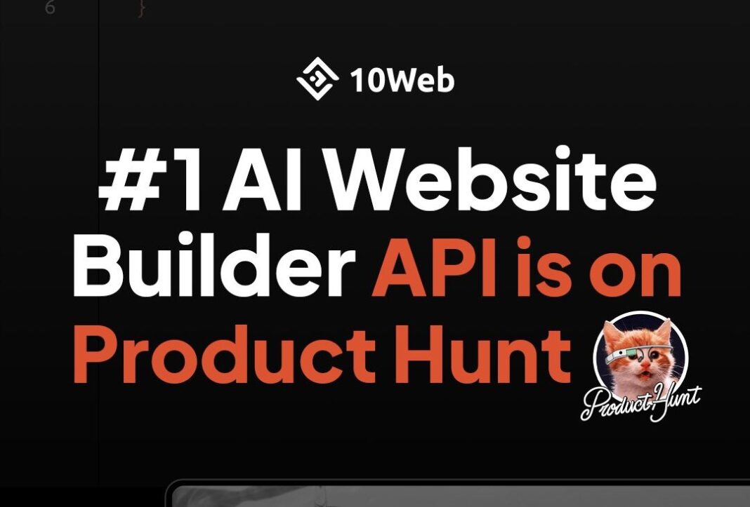 10Web Website Builder API նոր գործիքը՝ ProductHunt-ում